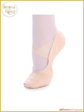 Canvas Ballet Slippers for Women, Split Sole Dance Shoes for Yoga & Barre